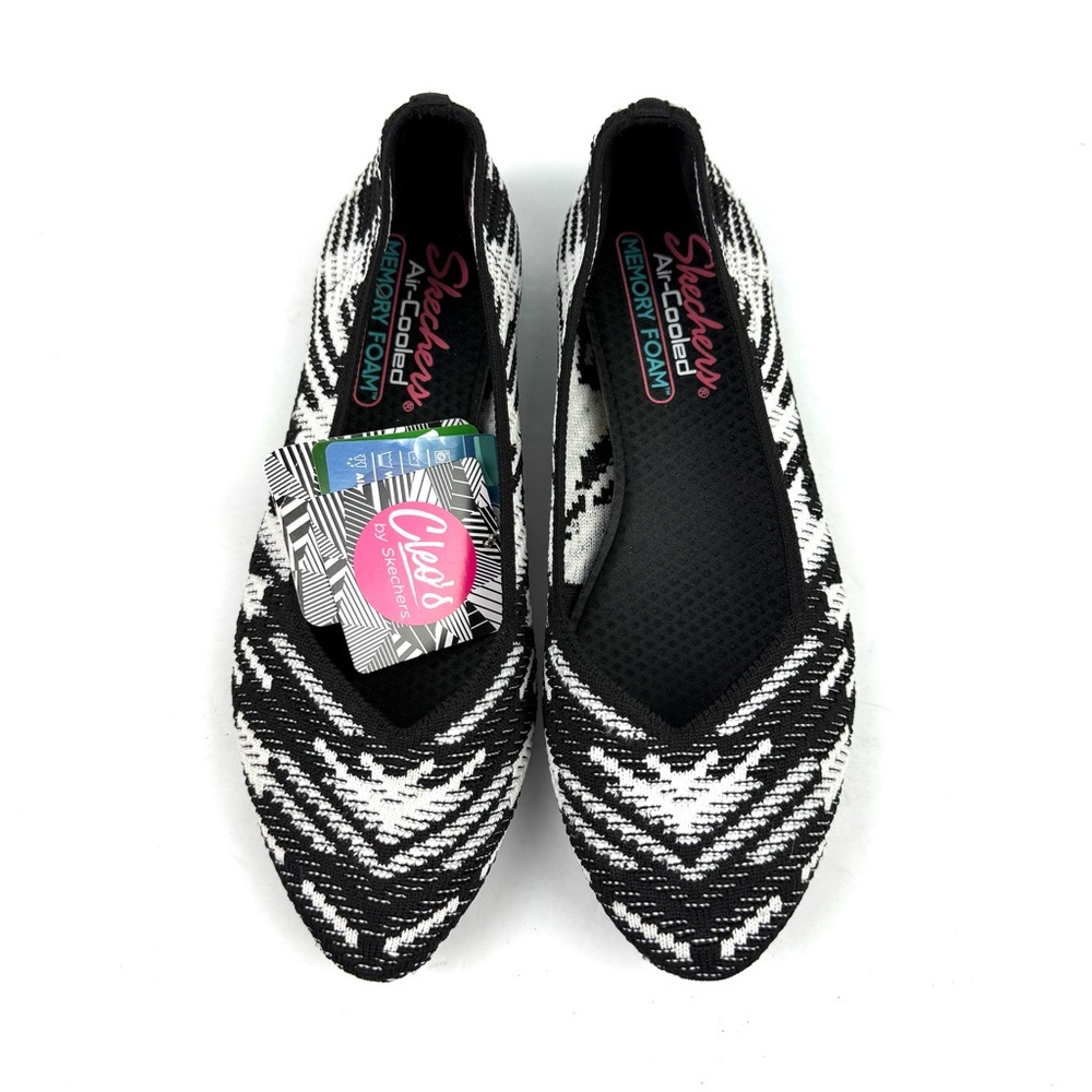 Skechers Cleo Flats 7 Slip On Stretch Knit‎ Vegan Memory Foam Brand New